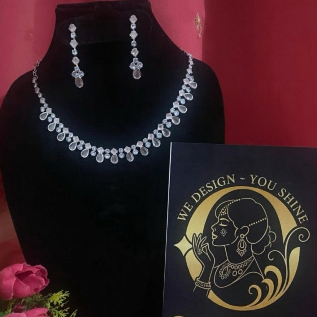 Crystal Raindrop Elegance Necklace Set