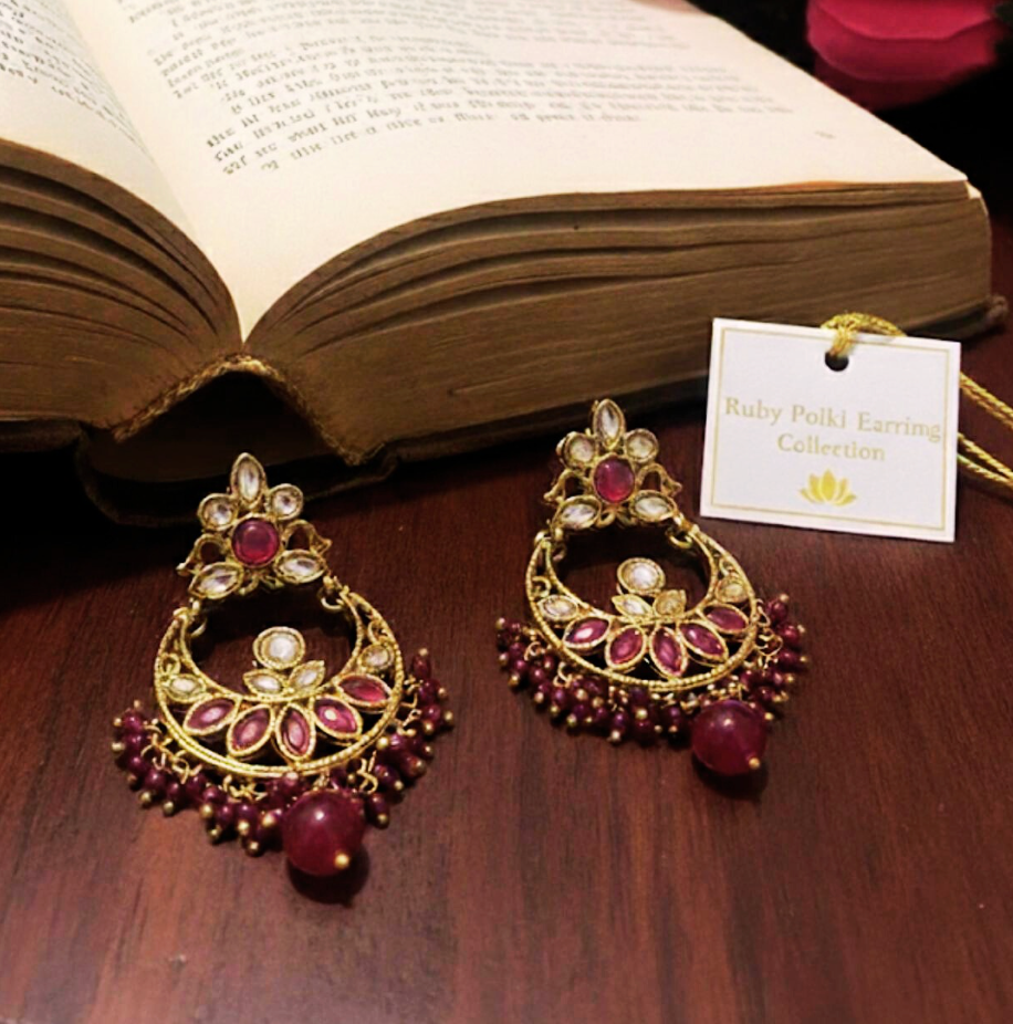 Ruby Polki Earring