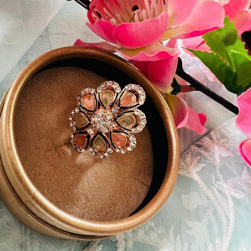 Aurora Bloom Adjustable Ring