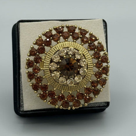 Cluster Brown Adjustable Rings
