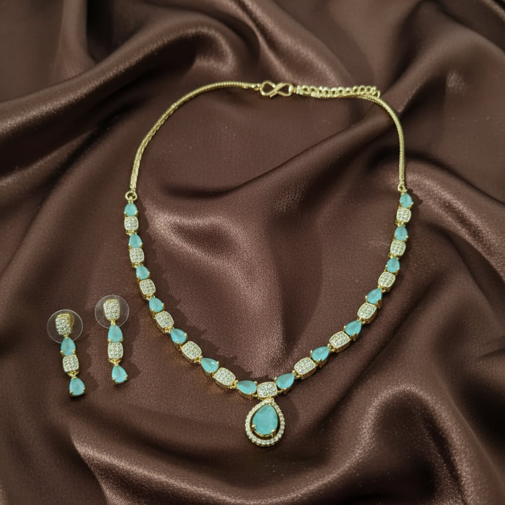 Mint Melody AD Necklace Set