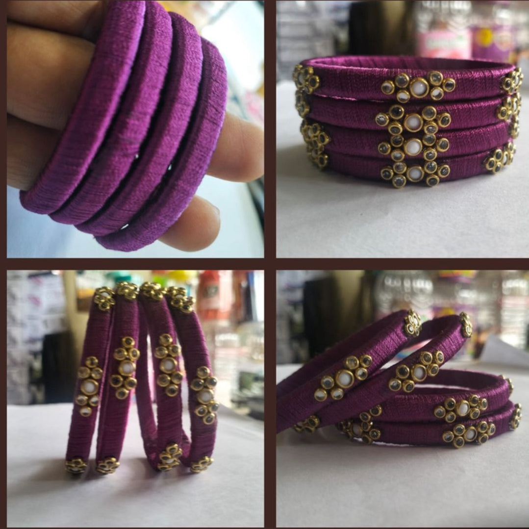 Amethyst sanat Resham Kangan