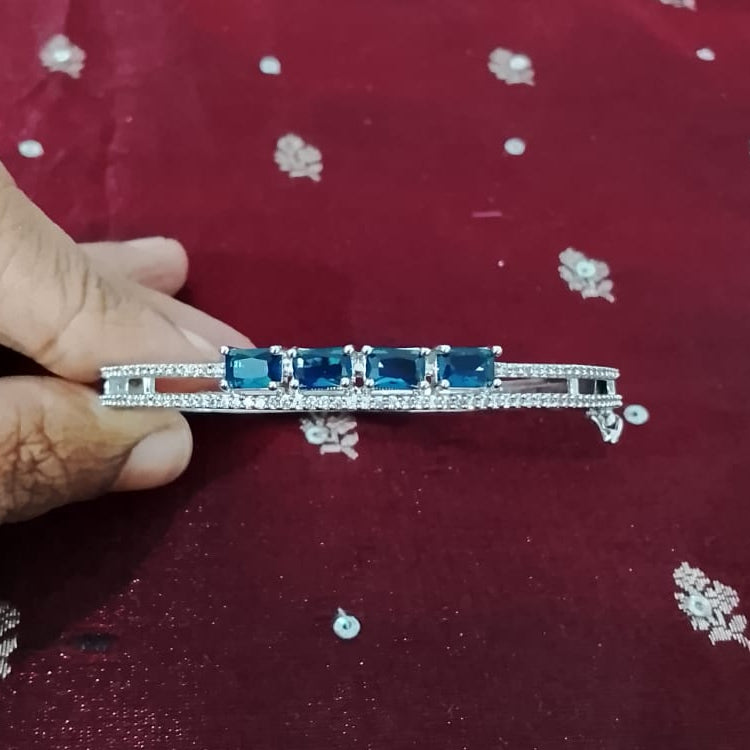 Sapphire Mist Premium CZ Cuff Bracelet