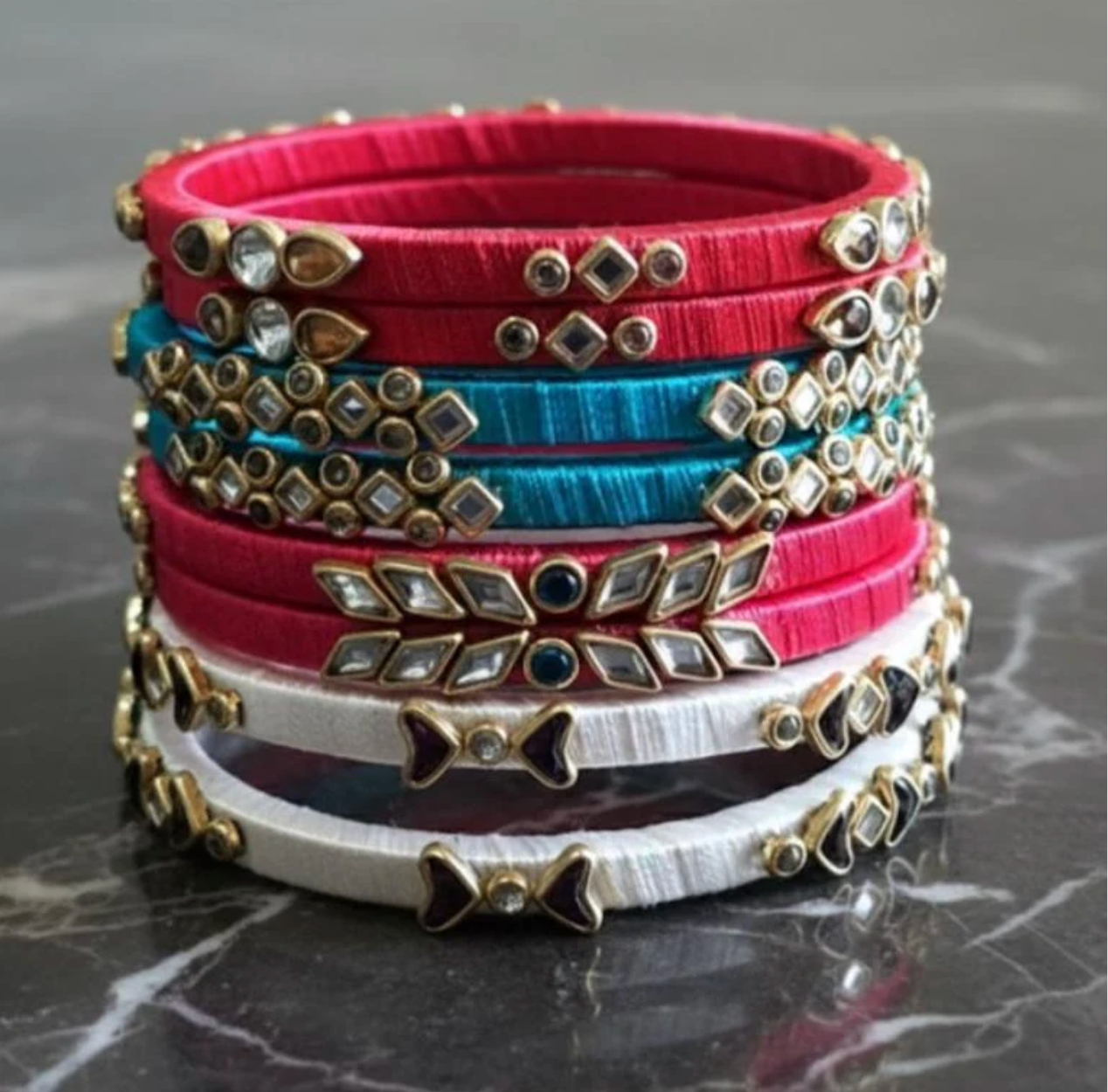 Kundan Resham Kangan.