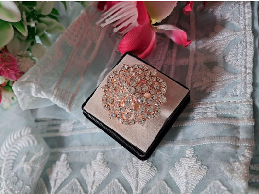 Crystal Brooch Ring
