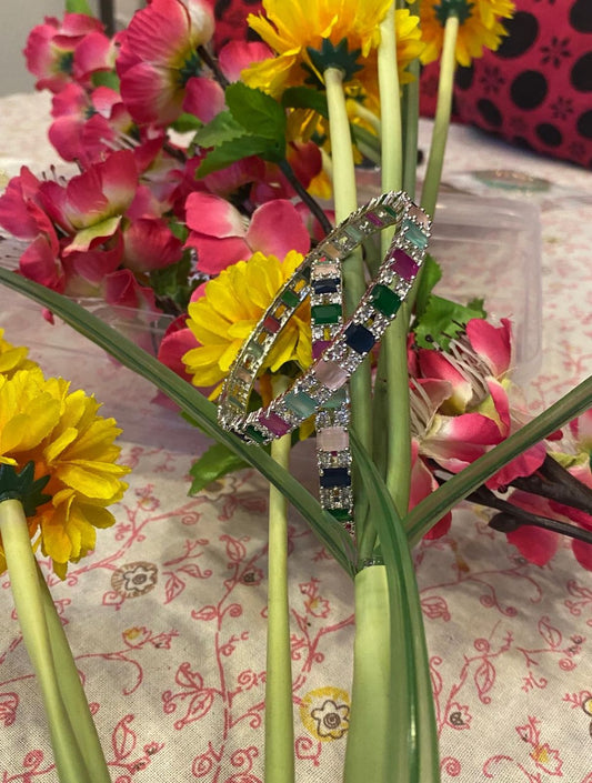 Multi Colour Gemstone Bangles