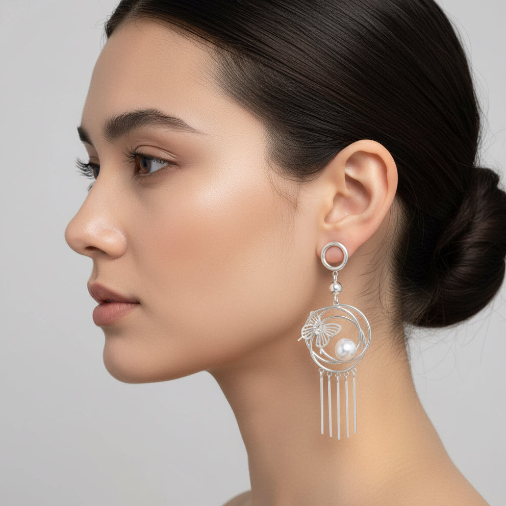 Pearl Butterfly Earring