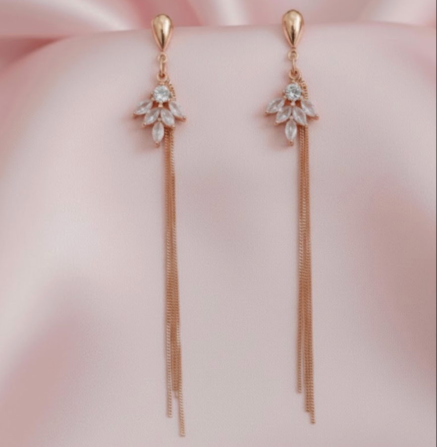 Long Leaf Tassel Earring