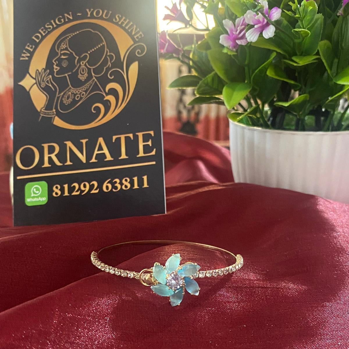 Teal Petal Charm Bracelet