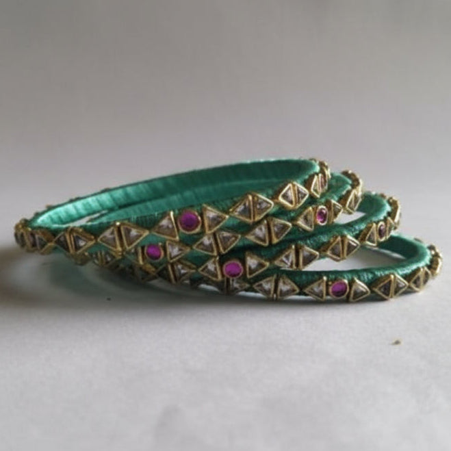 Ferozi Kundan Resham Kangan