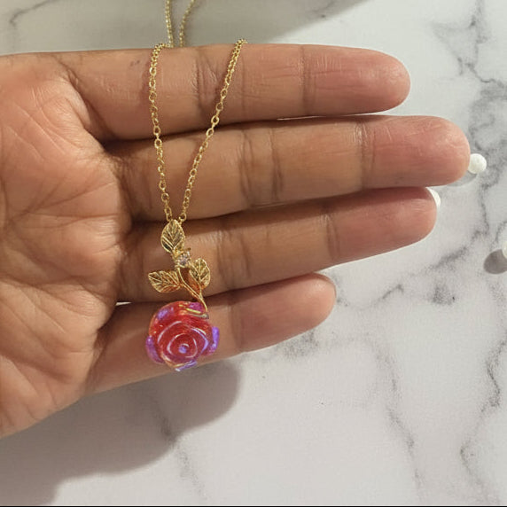 Golden Rose Pendant