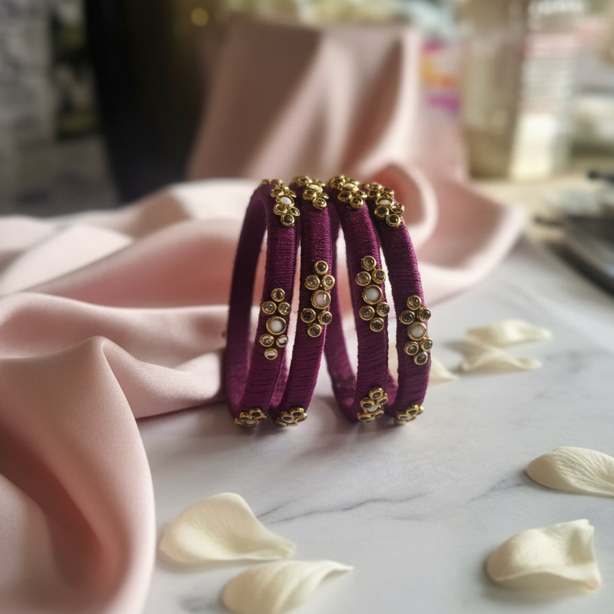 Amethyst sanat Resham Kangan