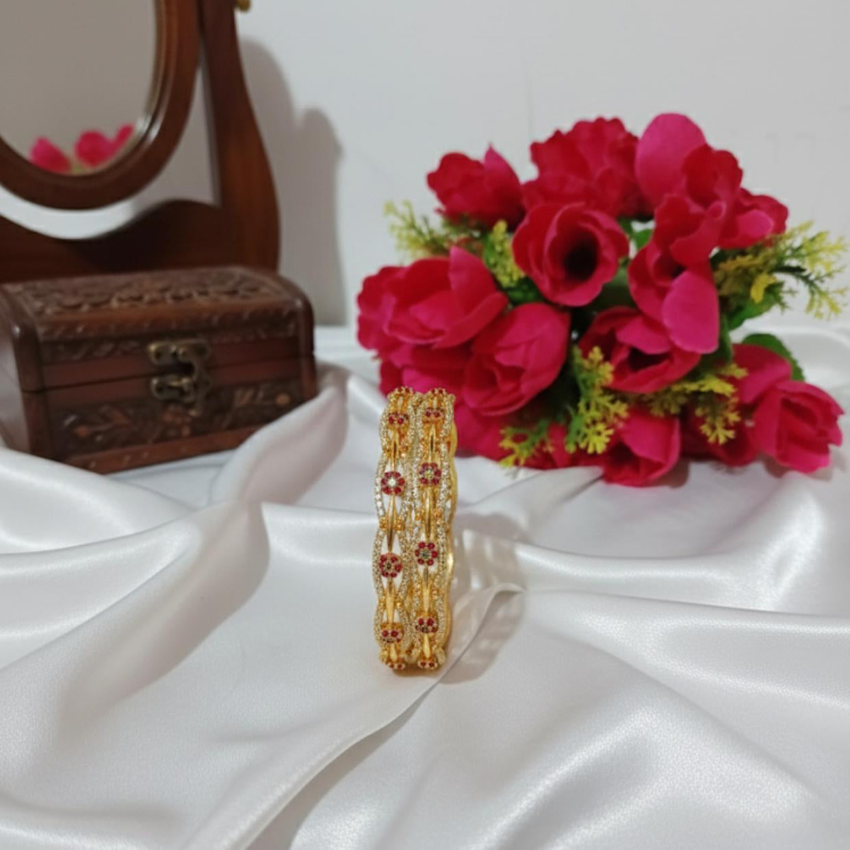 Ruby Flora AD Bangles