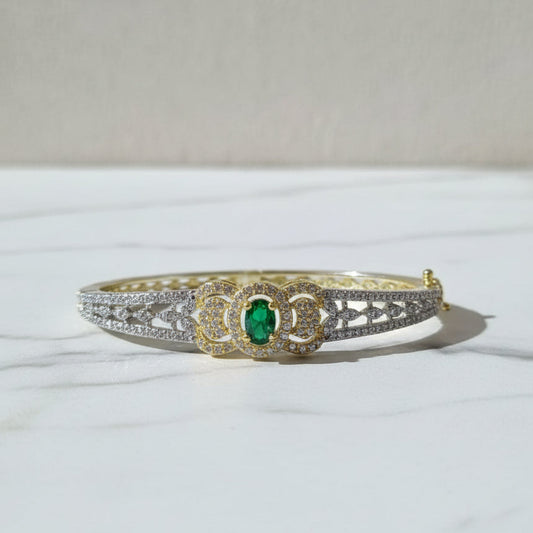 Emerald Crown Premium CZ Cuff Bracelet