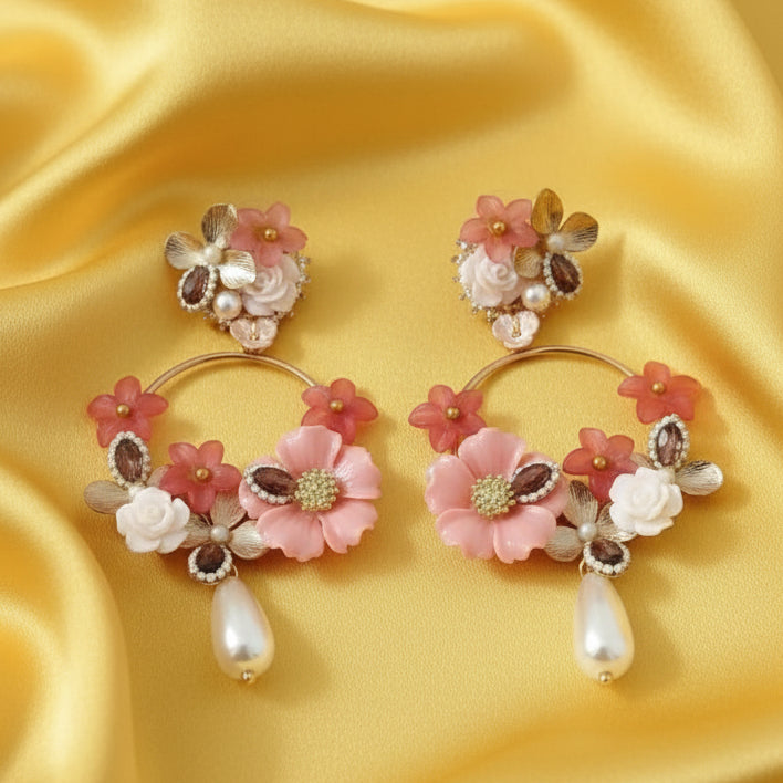Rose Chandelier Premium Earring