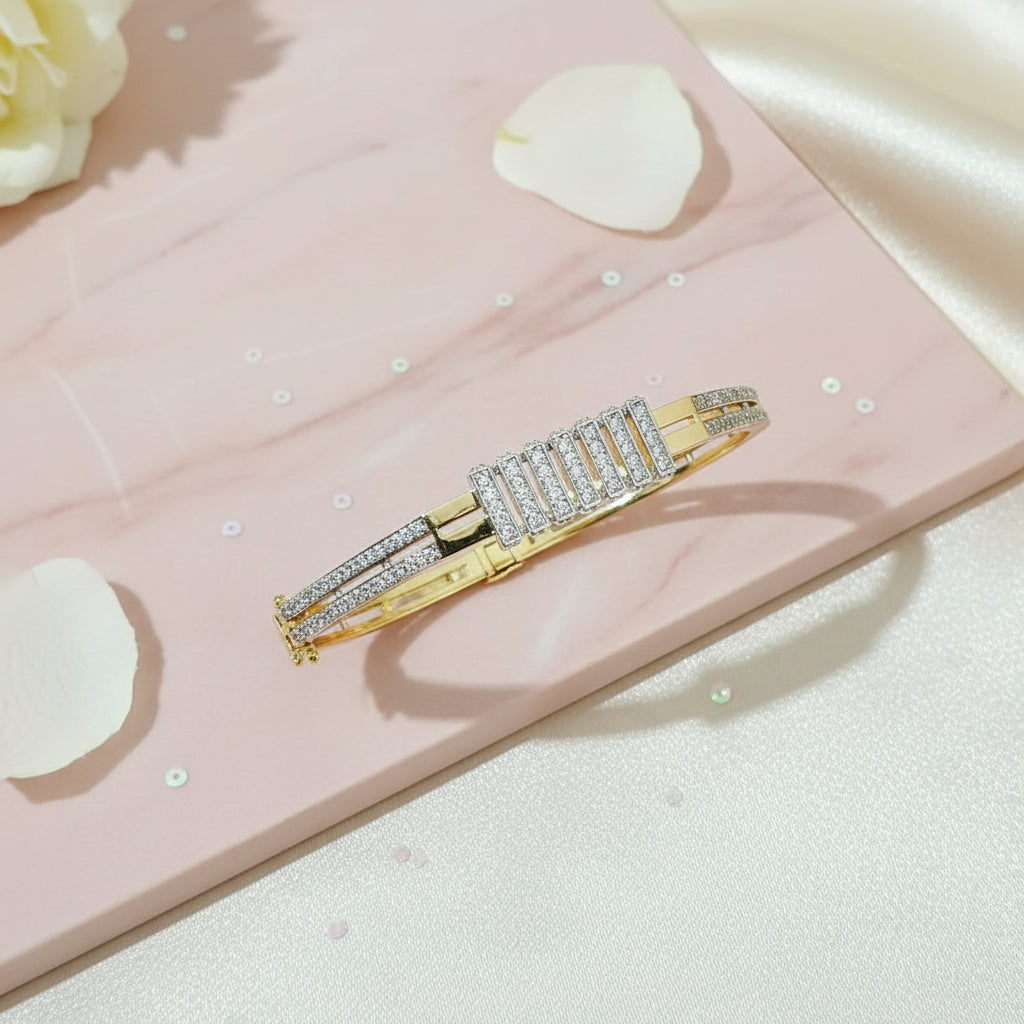 Streamline Stack Premium CZ Cuff Bracelet