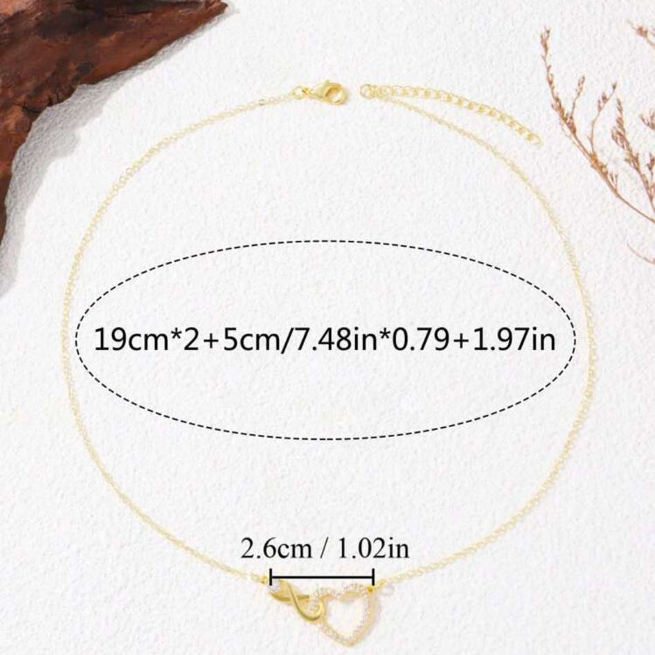 Infinity Heart Pendant Chain