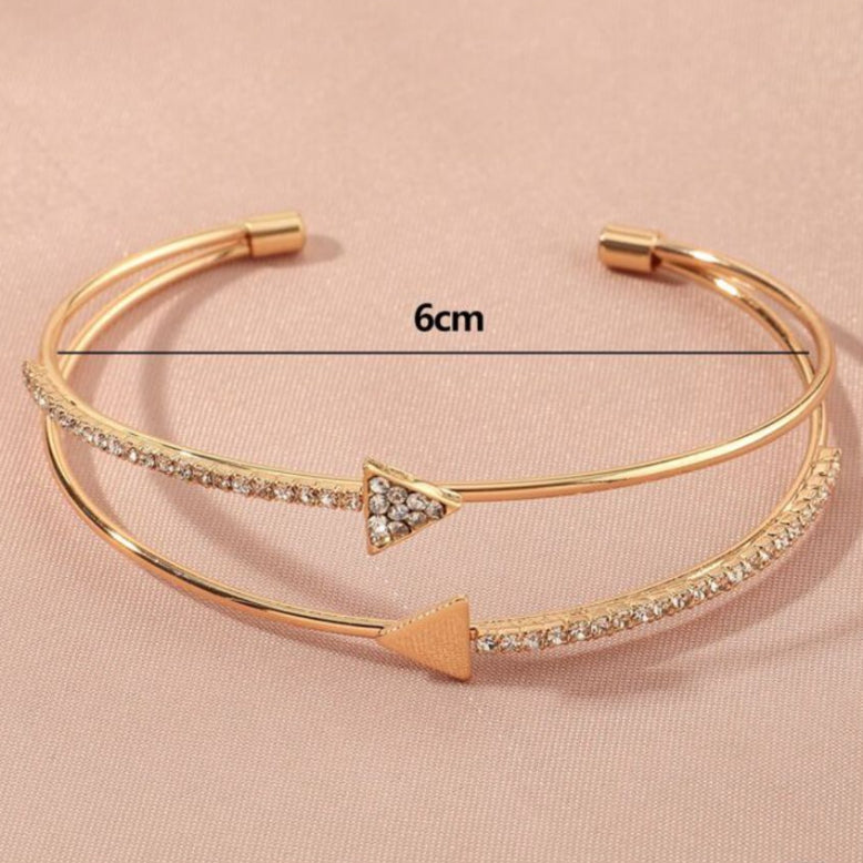 Layered Arrow Cuff Bracelet