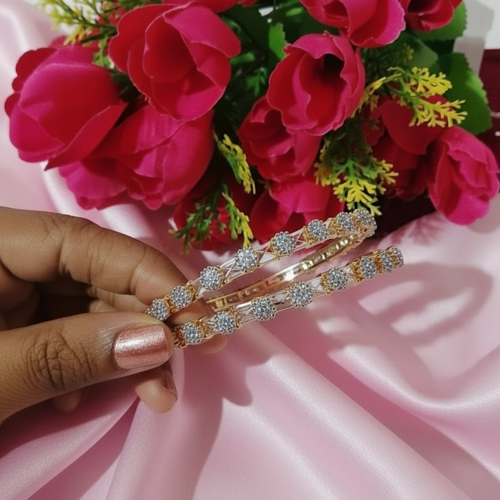 Elegance Flora AD Premium Bangles