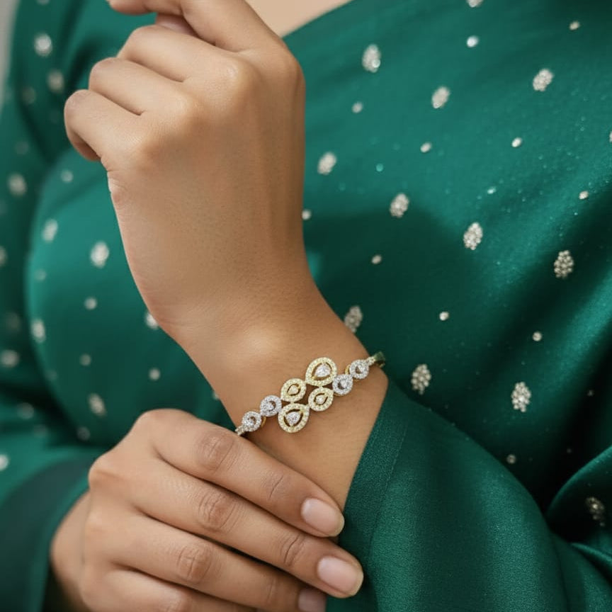 Aria Premium CZ Cuff Bracelet