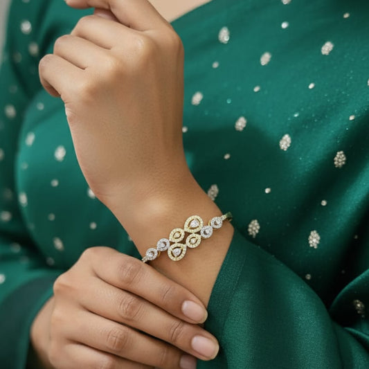 Aria Premium CZ Cuff Bracelet