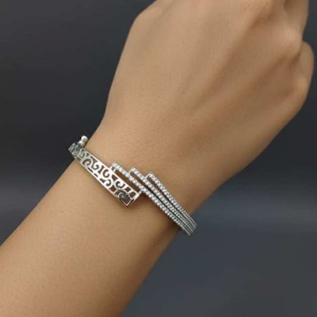 Henna Premium CZ Cuff Bracelet