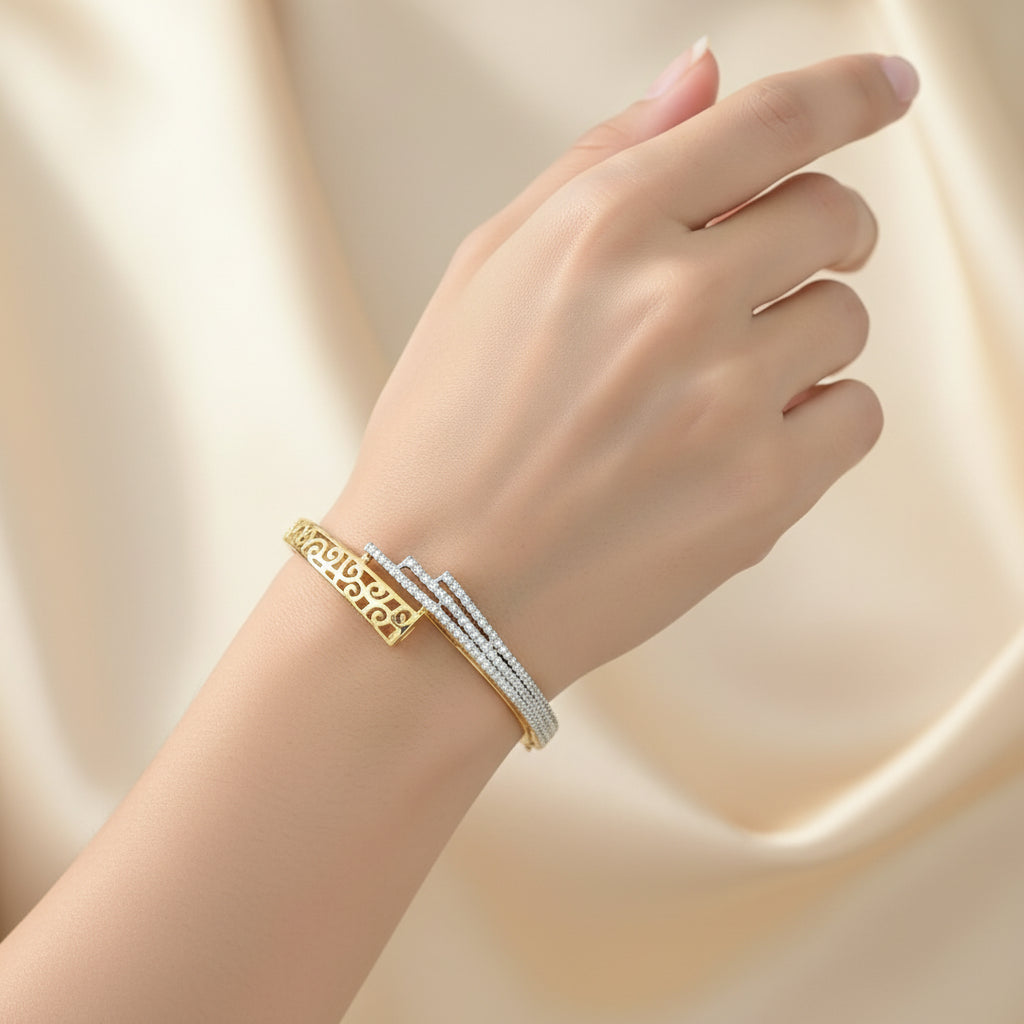 Henna Premium CZ Cuff Bracelet