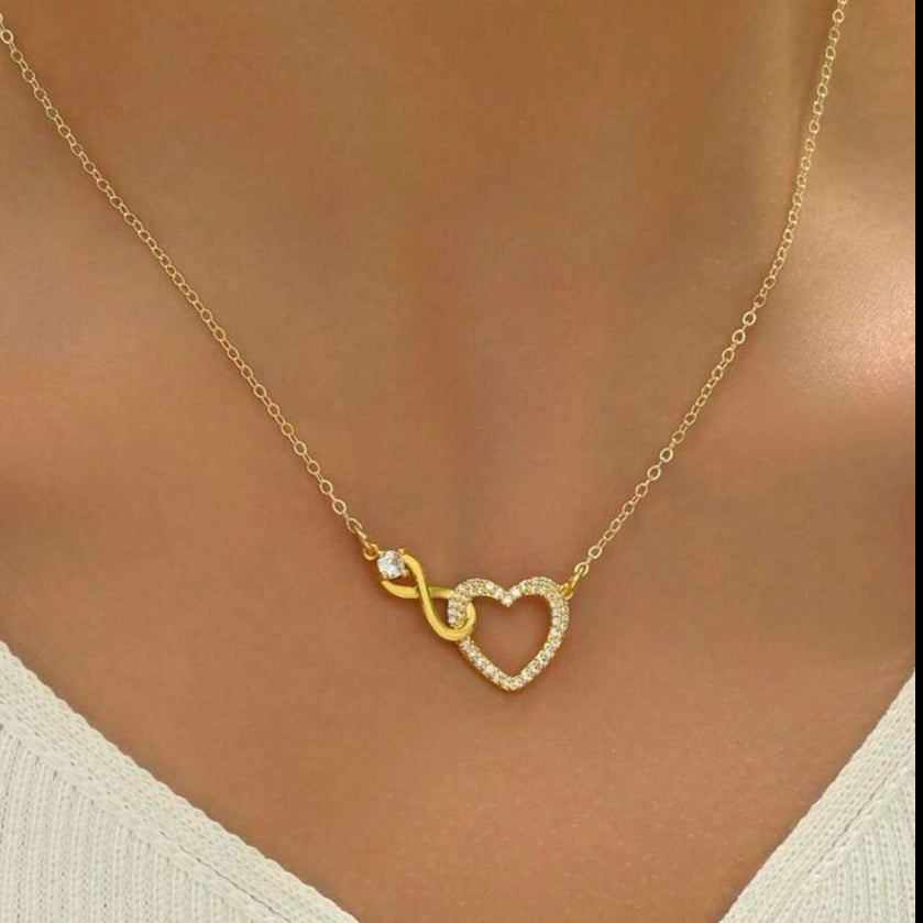 Infinity Heart Pendant Chain