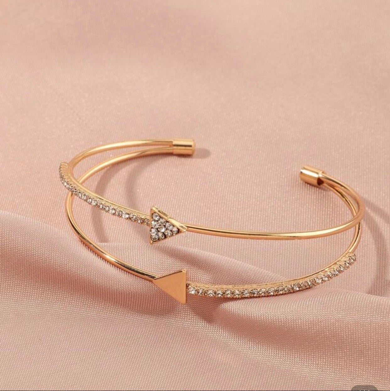 Layered Arrow Cuff Bracelet