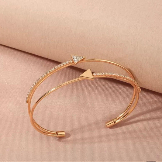 Layered Arrow Cuff Bracelet